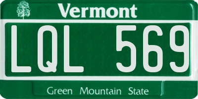 VT license plate LQL569