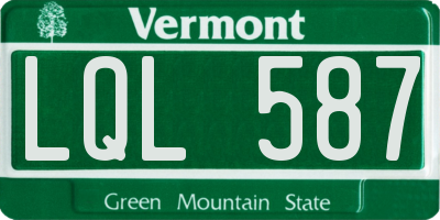 VT license plate LQL587
