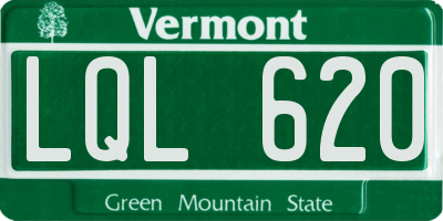 VT license plate LQL620