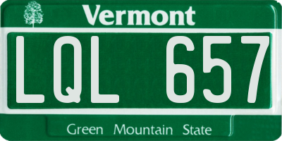 VT license plate LQL657