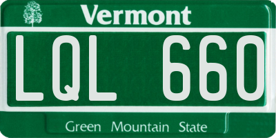 VT license plate LQL660