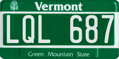 VT license plate LQL687