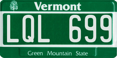 VT license plate LQL699