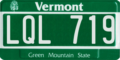 VT license plate LQL719