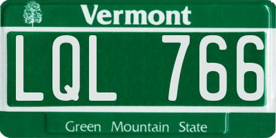 VT license plate LQL766
