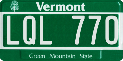 VT license plate LQL770