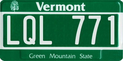 VT license plate LQL771