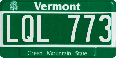 VT license plate LQL773