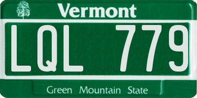 VT license plate LQL779