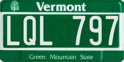 VT license plate LQL797