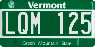 VT license plate LQM125