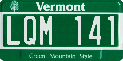VT license plate LQM141