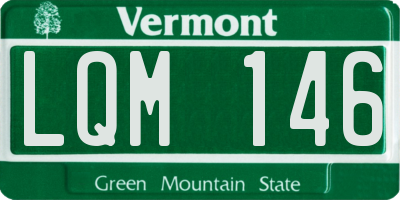VT license plate LQM146