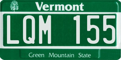 VT license plate LQM155