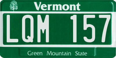 VT license plate LQM157