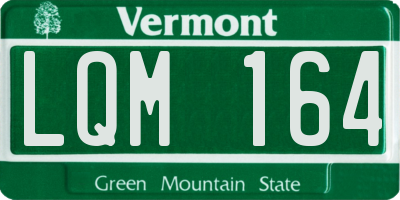 VT license plate LQM164