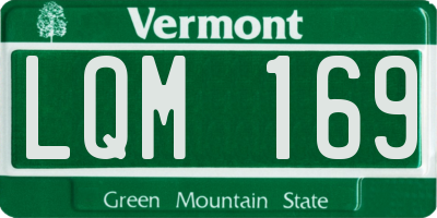 VT license plate LQM169