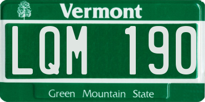 VT license plate LQM190
