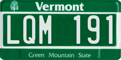 VT license plate LQM191