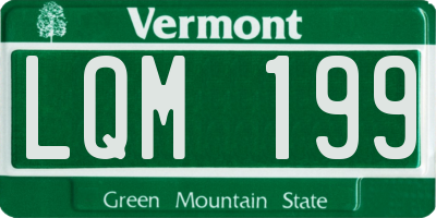 VT license plate LQM199