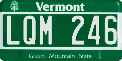 VT license plate LQM246