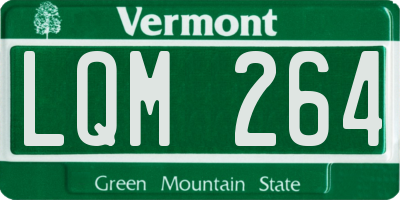VT license plate LQM264