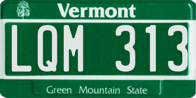 VT license plate LQM313