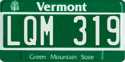 VT license plate LQM319