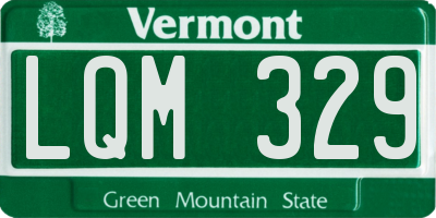 VT license plate LQM329