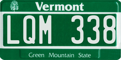 VT license plate LQM338
