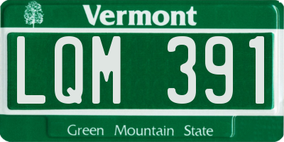 VT license plate LQM391