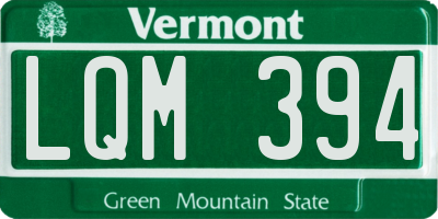 VT license plate LQM394
