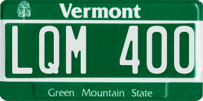 VT license plate LQM400
