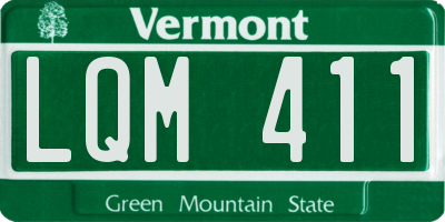 VT license plate LQM411