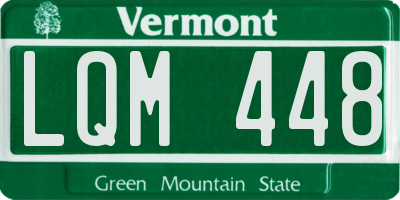 VT license plate LQM448