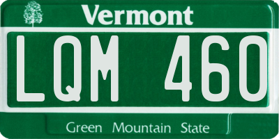 VT license plate LQM460