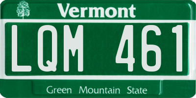 VT license plate LQM461