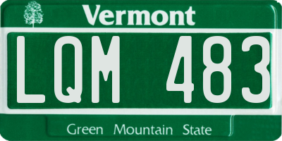 VT license plate LQM483