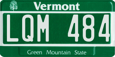 VT license plate LQM484
