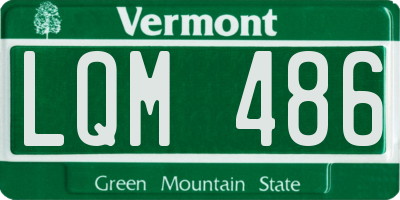 VT license plate LQM486