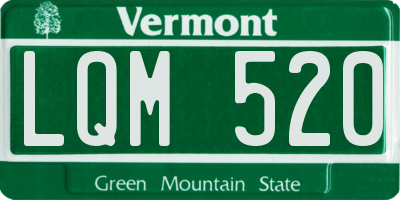 VT license plate LQM520