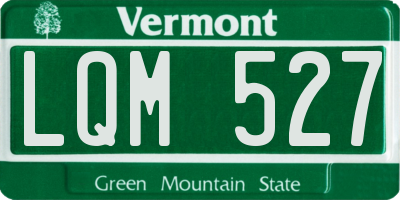 VT license plate LQM527
