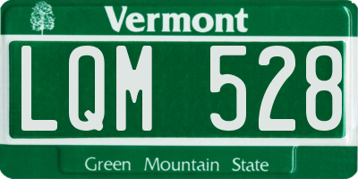 VT license plate LQM528