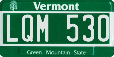 VT license plate LQM530