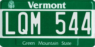VT license plate LQM544