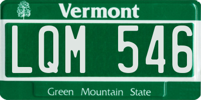 VT license plate LQM546