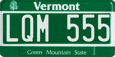 VT license plate LQM555