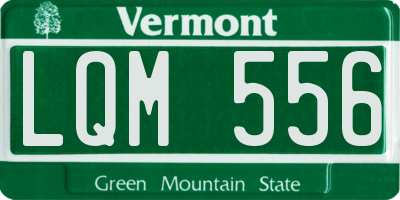 VT license plate LQM556