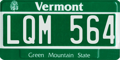 VT license plate LQM564
