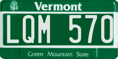 VT license plate LQM570